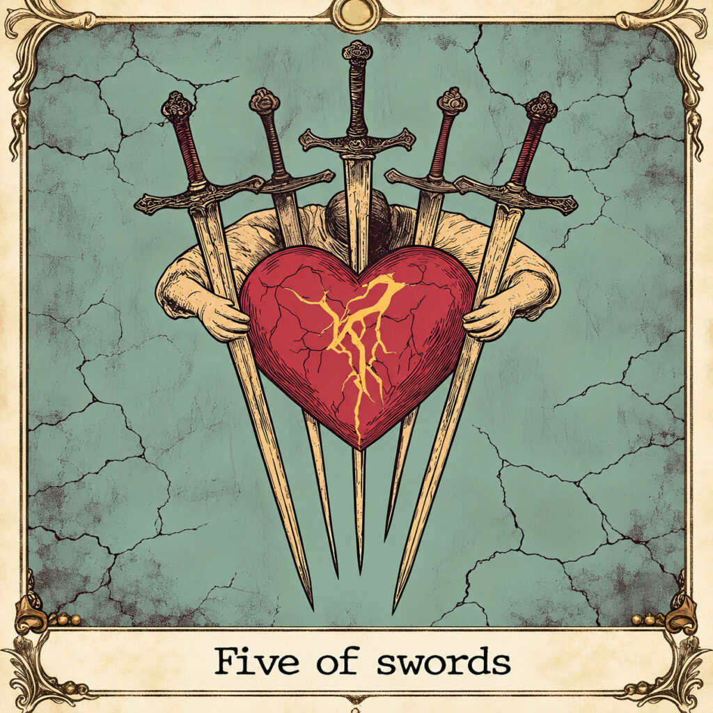 Картина „Five Of Swords“ — квадрат