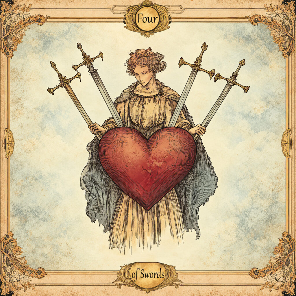 Картина „Four Of Swords“ — квадрат